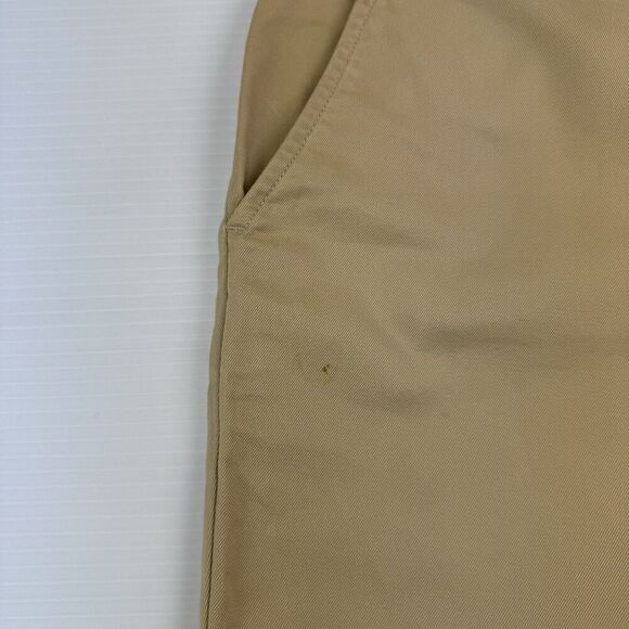 Lands End Womens 16 Pants Mid Rise Straight Leg Chino Crop Pants Tan Khaki - Picture 10 of 11